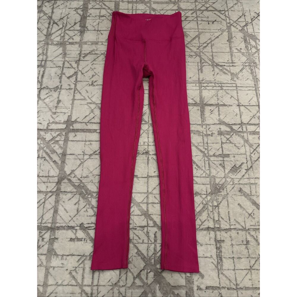 CARBON38 Ribbed 7/8 Legging Neon Pink Women‎ Small Athleisure Gym Yoga Lounge
